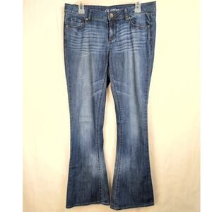 Victorias Secret Kitten flare leg blue jeans Size 8 Y2K Western Boho Denim Retro